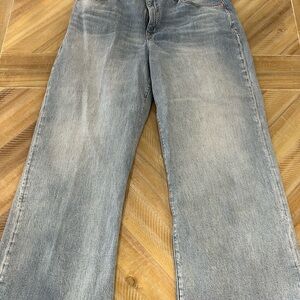 J Crew Factory Wide-leg cropped jean in all-day stretch